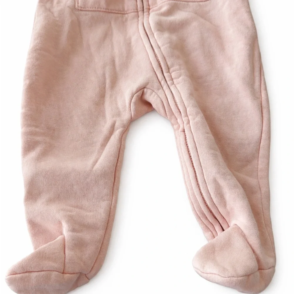GAP Cozy Pink Hooded Footie for Kids Onesie Overall Infant Baby girl 6-12 mons